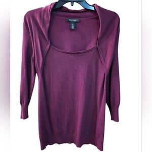 White House Black Market Burgundy Sweater